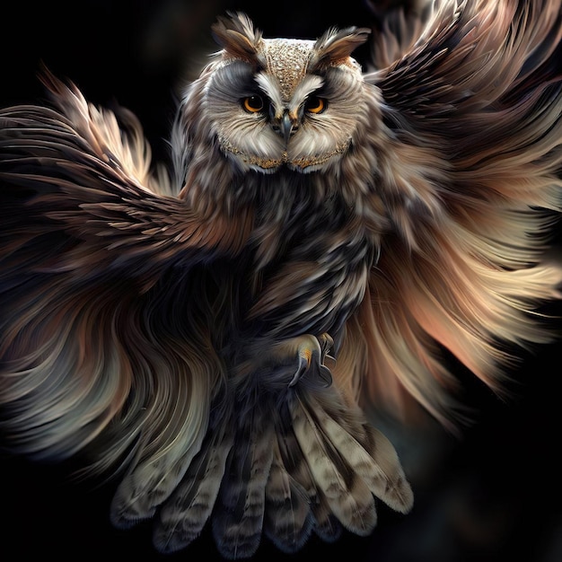 Beautiful animal with magical colors for background and use in graphic work