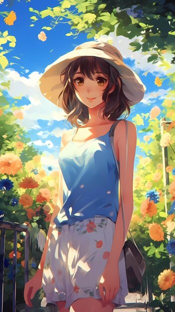 Beautiful anime girl illustration