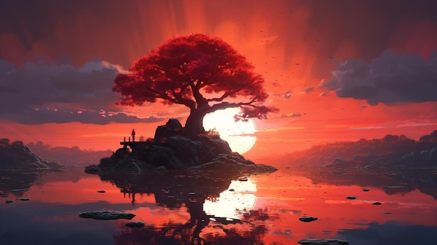 beautiful anime sunsets