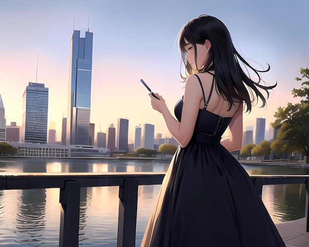 hd anime cityscape, 4 k, stunning, full hd, Stable Diffusion