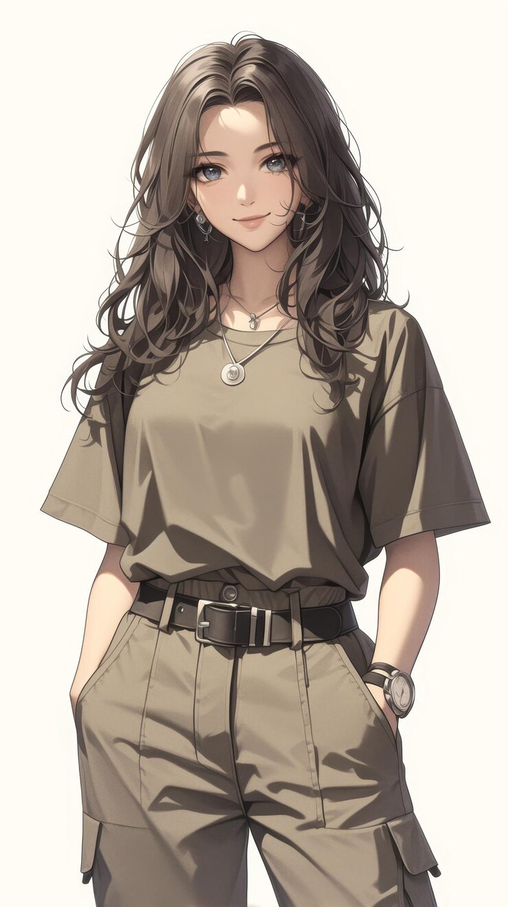 Beautiful AnimeInspired Woman Portrait