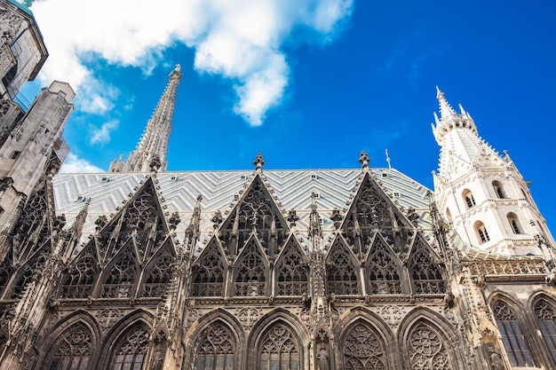 The beautiful antique saint stephen cathedral built on 1160 located at stephansplatz in vienna