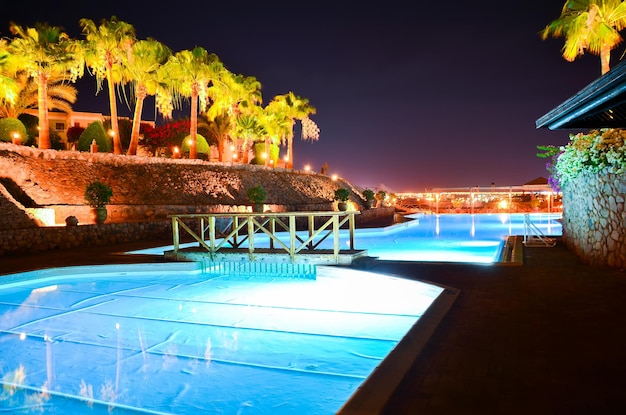 Beautiful Arabian night in a hotel of Egypt Sharm elSheikh