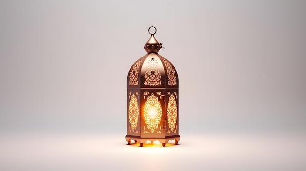 검은색과 흰색 배경에 격리된 아름다운 아랍어 램프