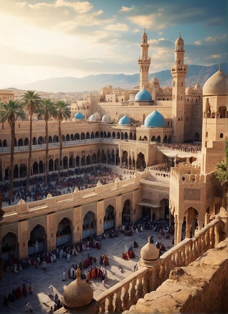 Photo beautiful arabic palace