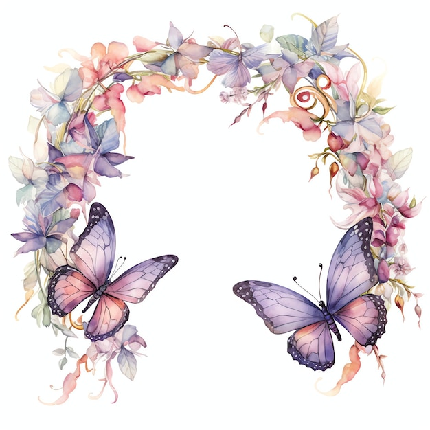 beautiful arch magical fairytale clipart illustration