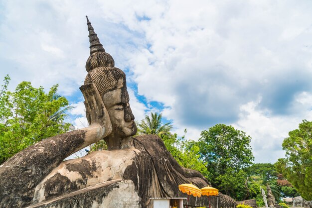 Beautiful architecture at buddha park in Vientiane