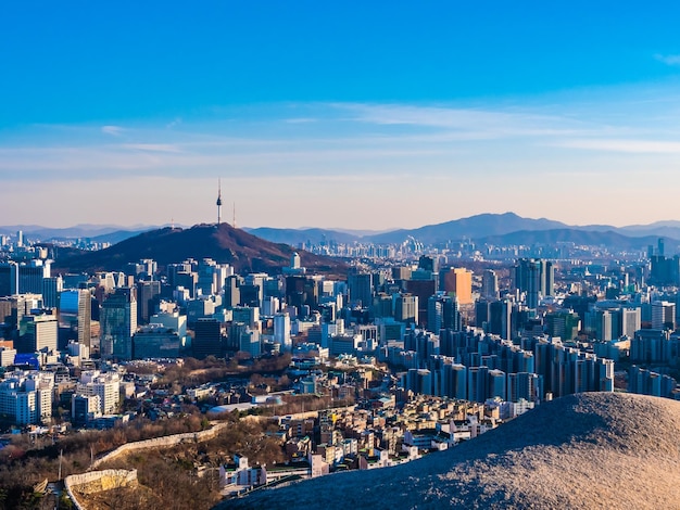 사진 서울 시내의 아름다운 건축 건물 도시 풍경