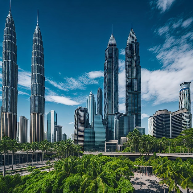 beautiful architecture building exterior city in kuala lumpur skyline