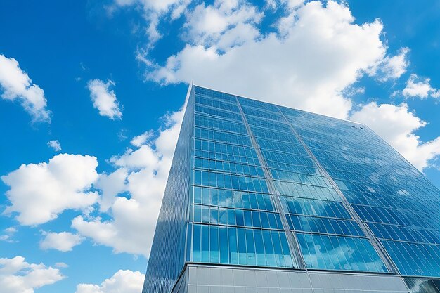 Beautiful architecture office building skyscraper with window glass pattern