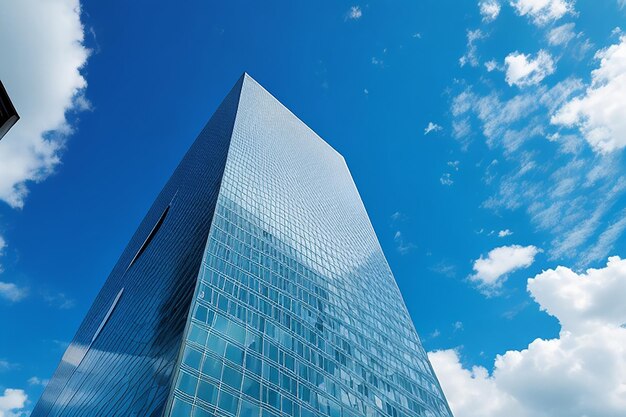 Beautiful architecture office building skyscraper with window glass pattern