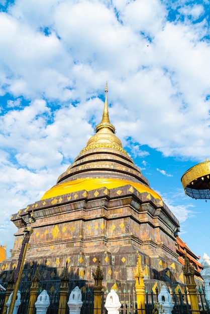 Beautiful architecture at Pra That Lampang Luang in Thailand