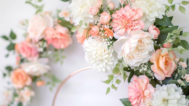 A beautiful arrangement of pink and white flowers perfect for a wedding or special occasion