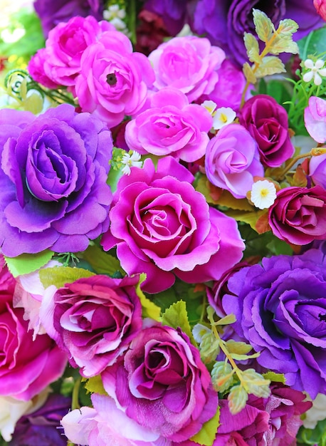 beautiful artificial roses flowers for background