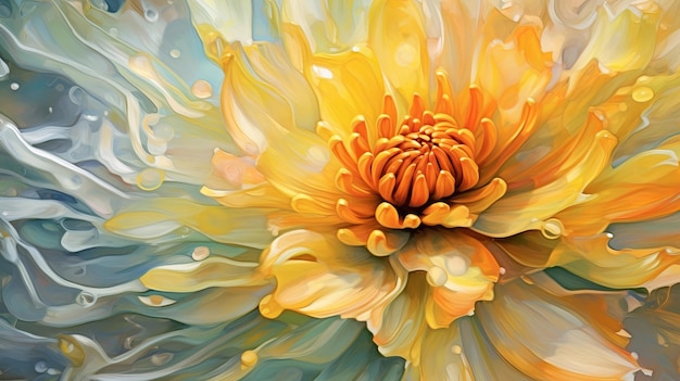 Beautiful Artistic Flower in Vibrant Colors