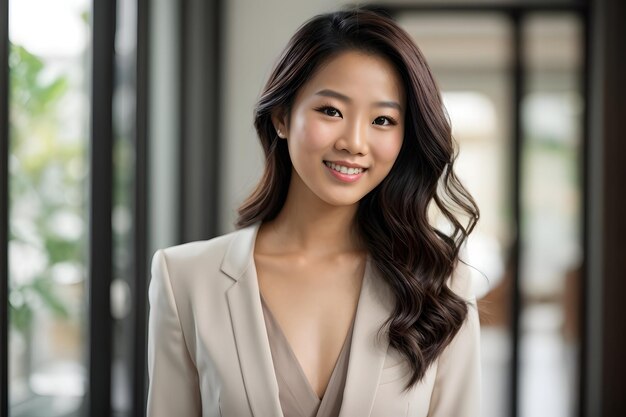 Photo beautiful asian businesswoman