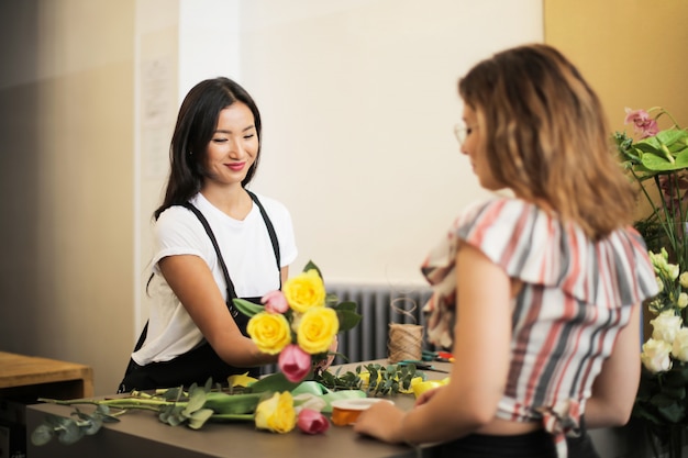 Beautiful Asian florist