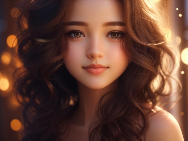 beautiful asian girl portrait