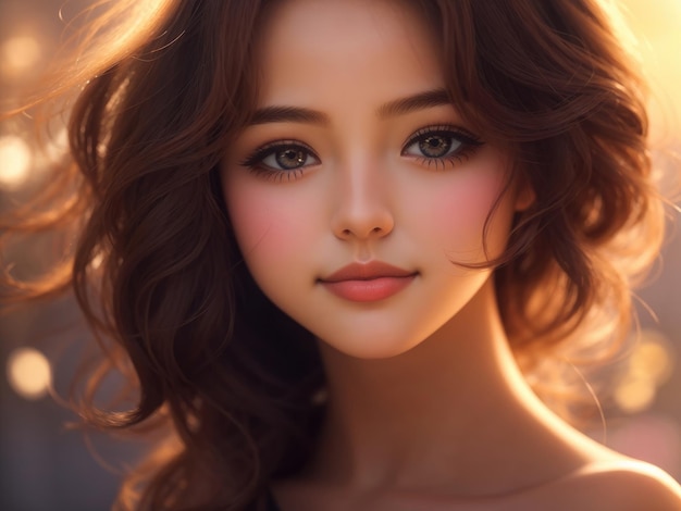 beautiful asian girl portrait