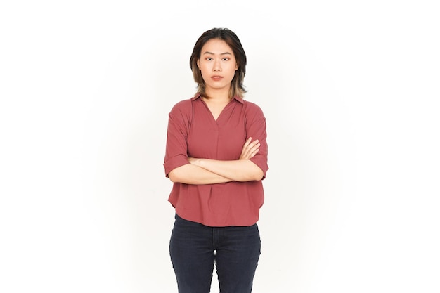 Beautiful Asian Woman Isolated On White Background