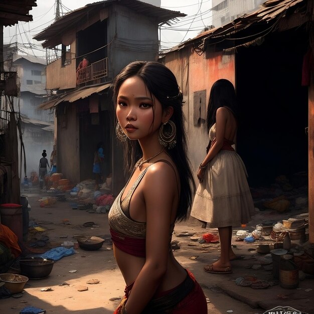 Beautiful asian woman standing