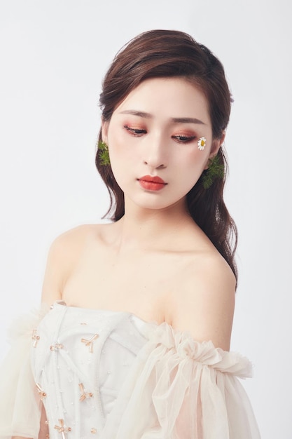 Beautiful Asian women Natural face treatments and Women's facial features