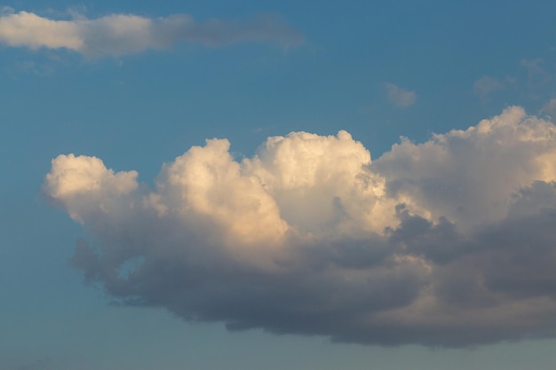 Beautiful atmospheric dramatic clouds in the evening at sunset