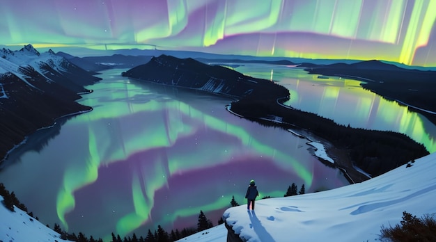 Beautiful aurora borealis for desktop wallpaper