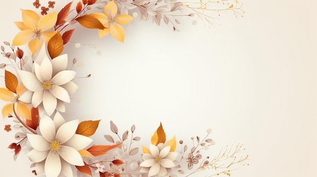 beautiful autumn background of rowan daffodil with space for text for wedding template