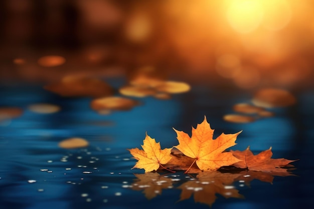 Beautiful autumn bokeh Generative AI