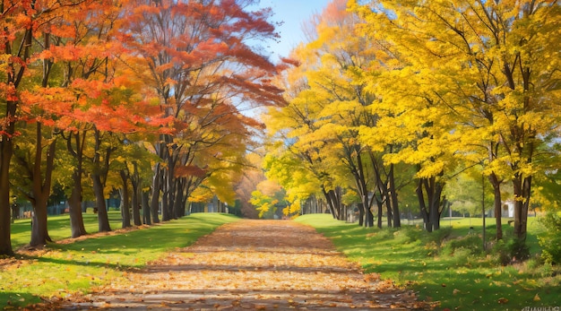 beautiful autumn colorful nature landscape photo