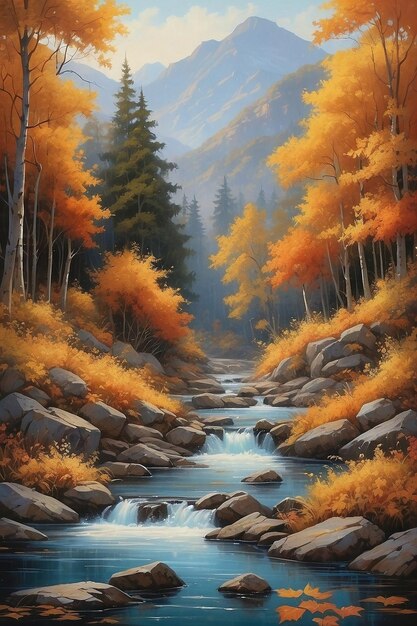 beautiful Autumn forest background