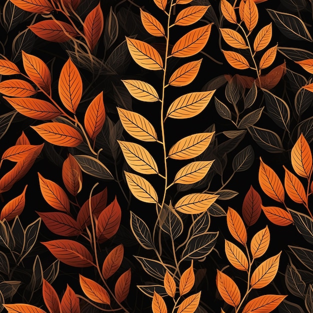 beautiful autumn leaf pattern