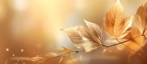 Beautiful autumn leaves background illustration AI Generated