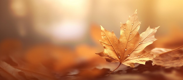 Beautiful autumn leaves background illustration AI Generated