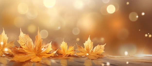 Beautiful autumn leaves background illustration AI Generated