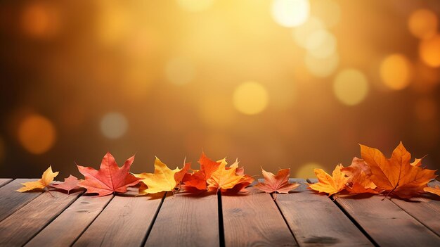 Beautiful autumn nature background with border of fall leaves