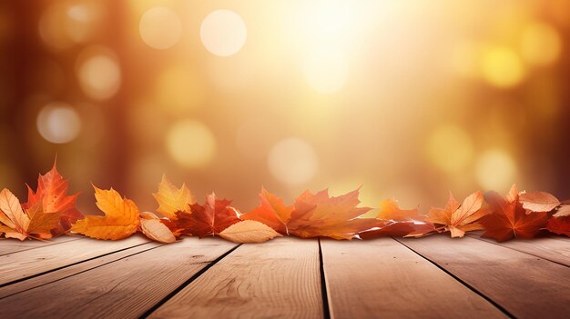 Beautiful autumn nature background with border