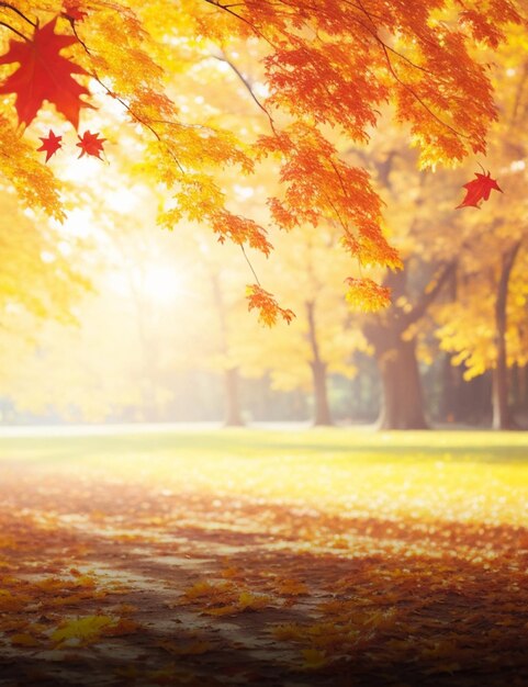 Photo beautiful autumn season fallinh leaves natural background