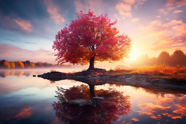 Beautiful autumn tree