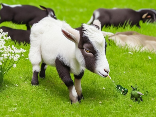A beautiful baby goat eaten