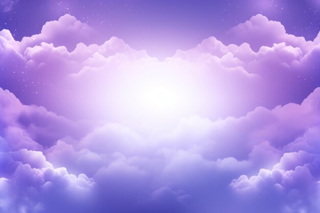 Beautiful baby violet cloud in evening