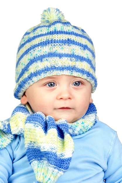 Beautiful baby warm with hat 