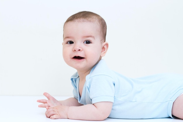 Beautiful baby on white background