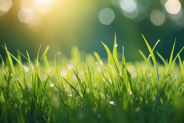 The beautiful backdrop of grass on the background bokeh