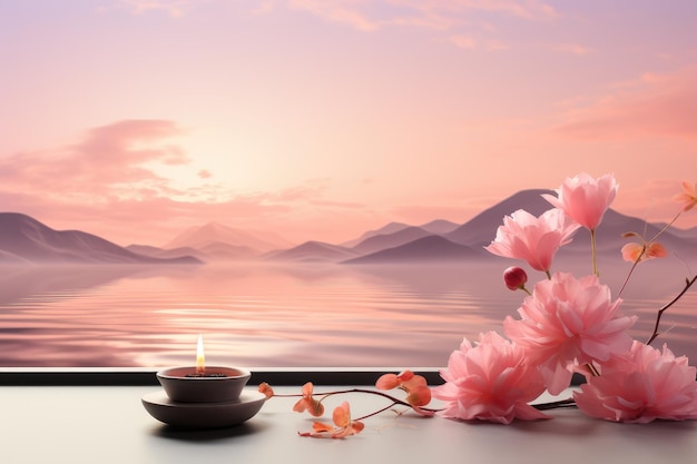 Photo beautiful background on the desktop yoga healthy lifestyle