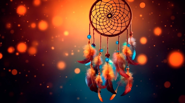 Beautiful background dream catcher gently Generative AI Happy