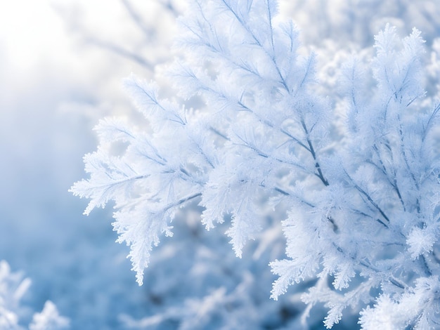 Beautiful background image of hoarfrost in nature