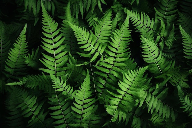 beautiful background made with young green fern leaves