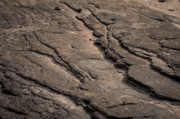 Foto bello canyon della roccia della priorità bassa al lato del fiume di maekhong